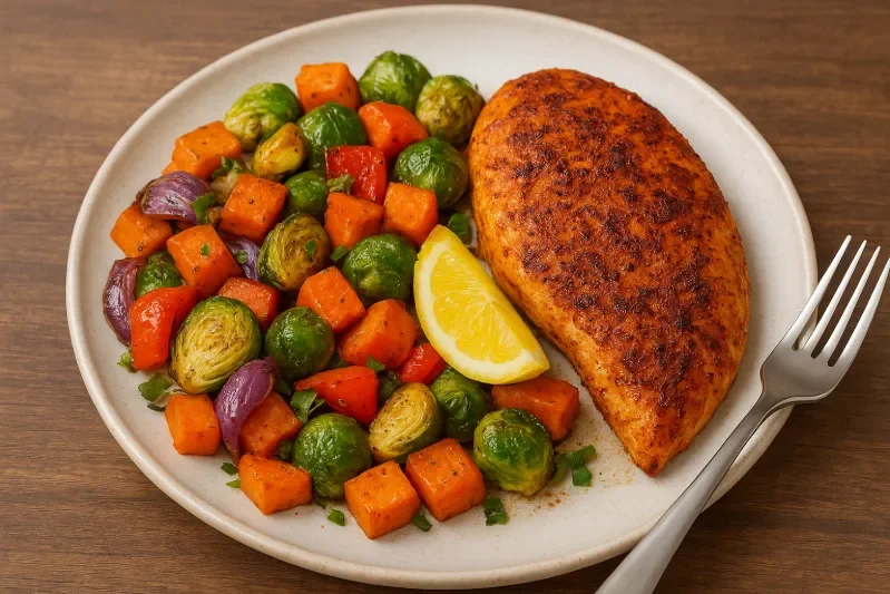 Cajun Chicken &amp; Roasted Vegetables