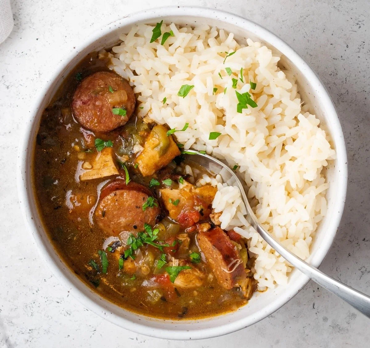 Chicken &amp; Sausage Gumbo (Cajun Head Style)