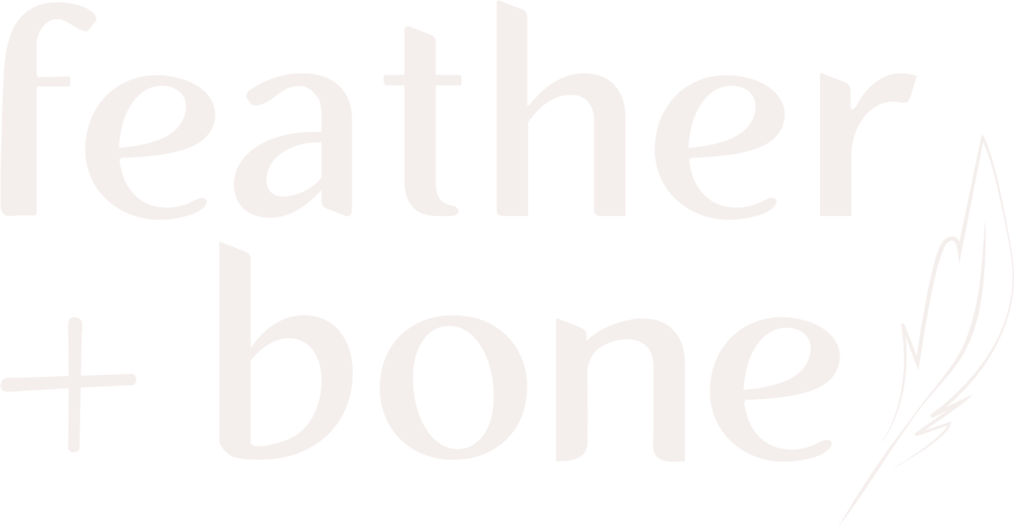 feather + bone