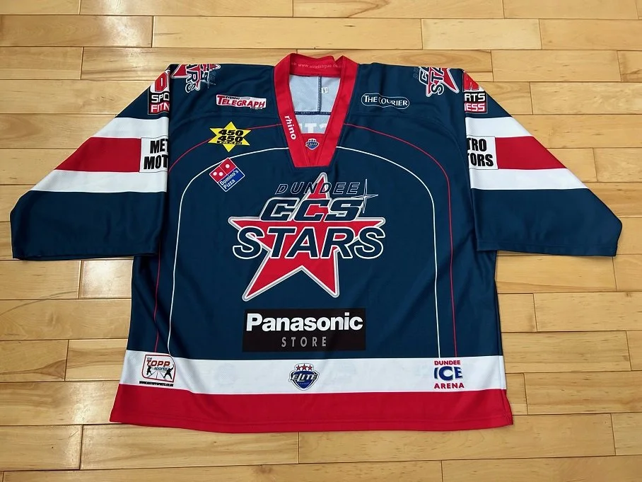 game worn dundee stars ice hockey shirt