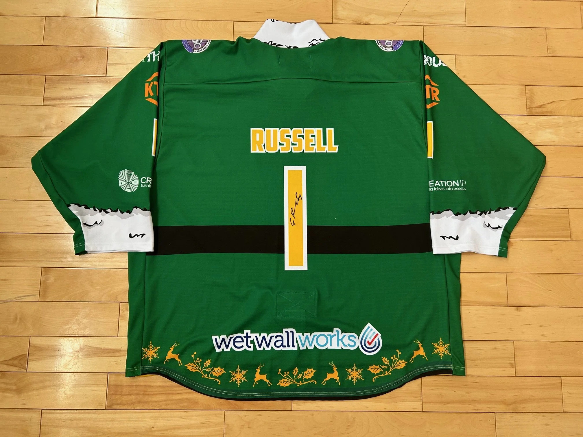 Glasgow Clan game worn ice hokey jersey