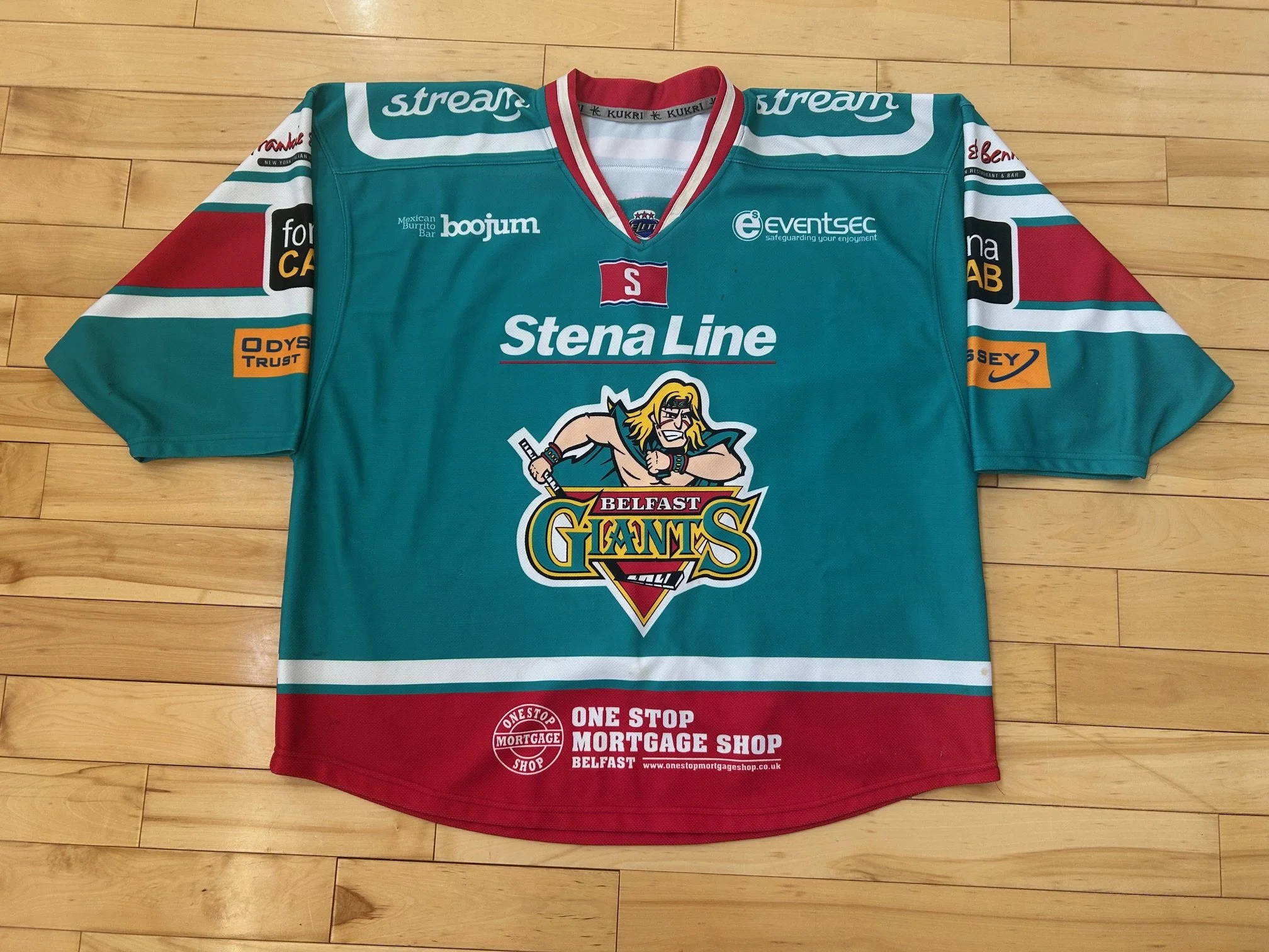 Beflast Giants game worn ice hockey jersey