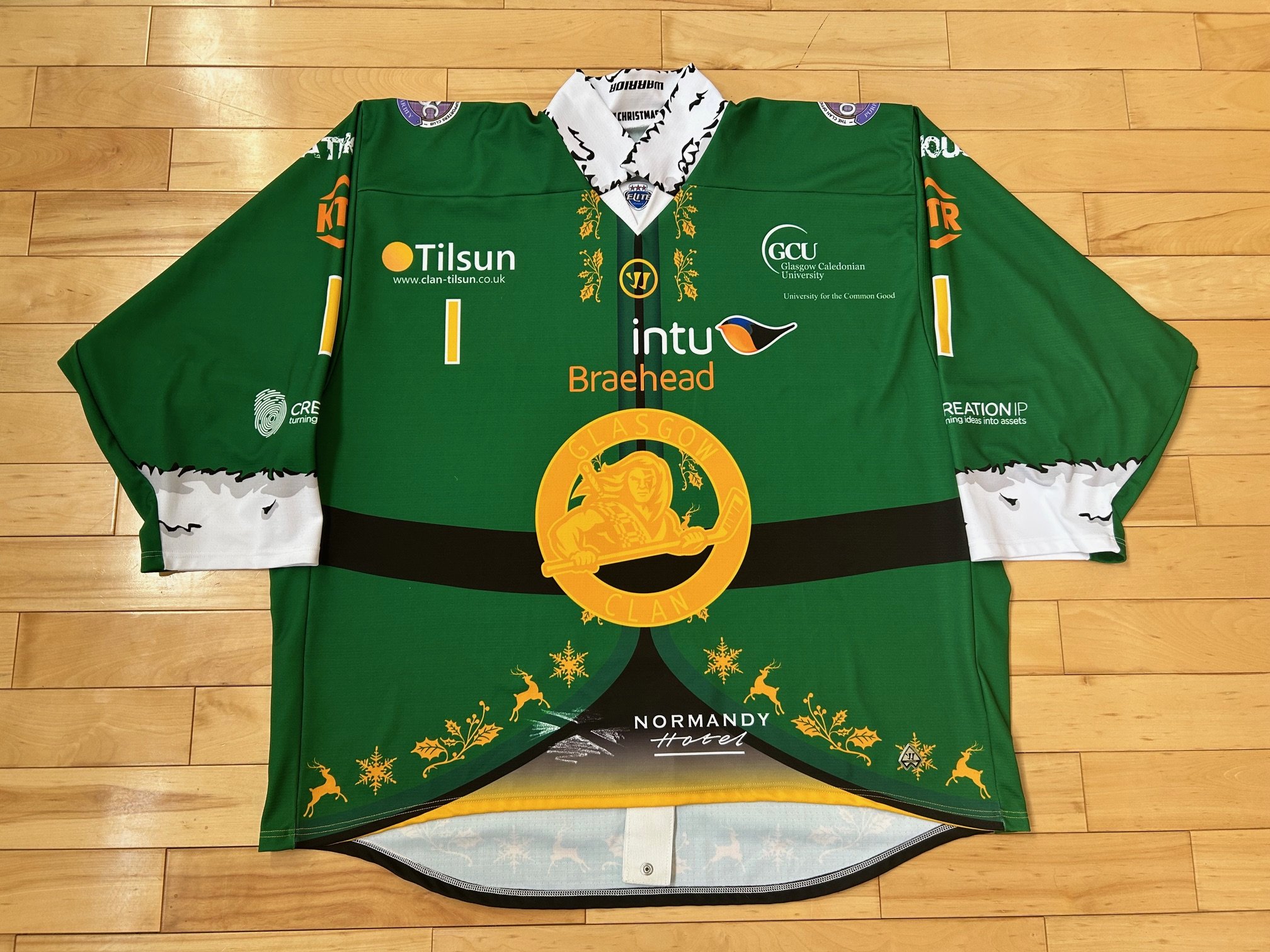 Glasgow Clan game worn ice hockey shirt
