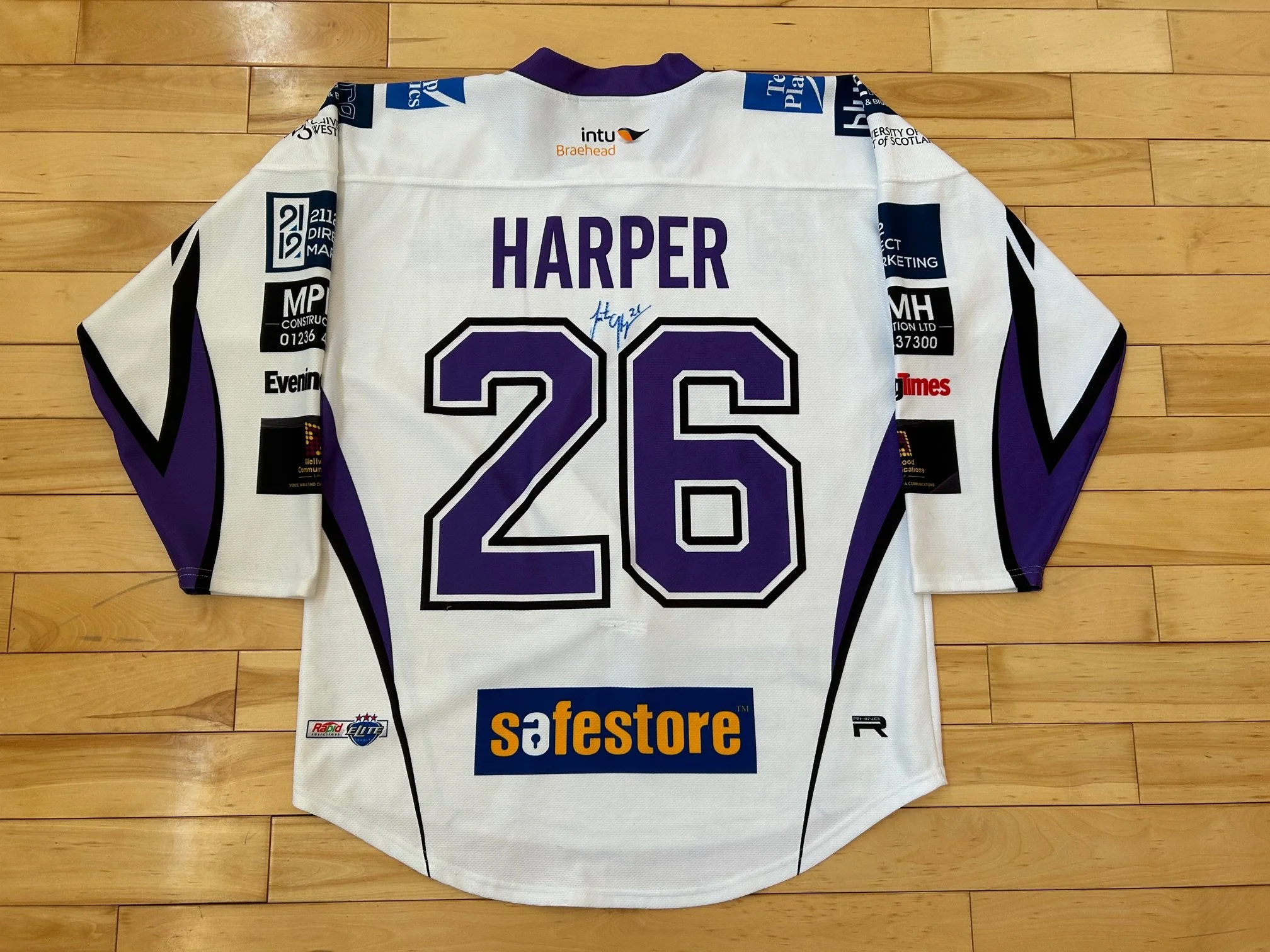 Braehead Clan game worn ice hockey shirt