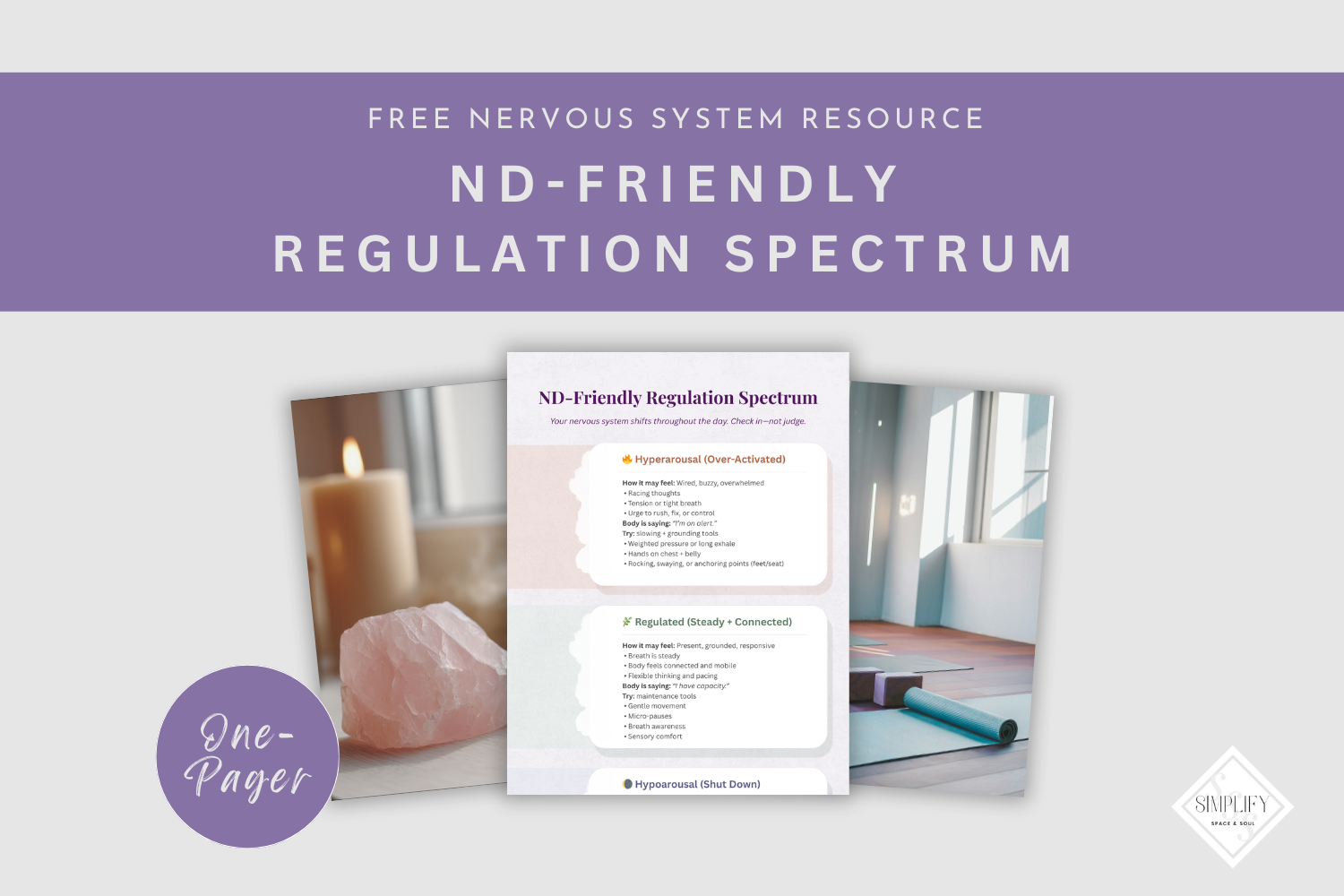 ND-Friendly Regulation Spectrum (Printable Nervous System Guide)
