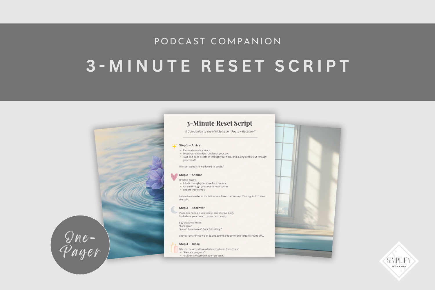 3-Minute Nervous System Reset | Printable ADHD Grounding Script