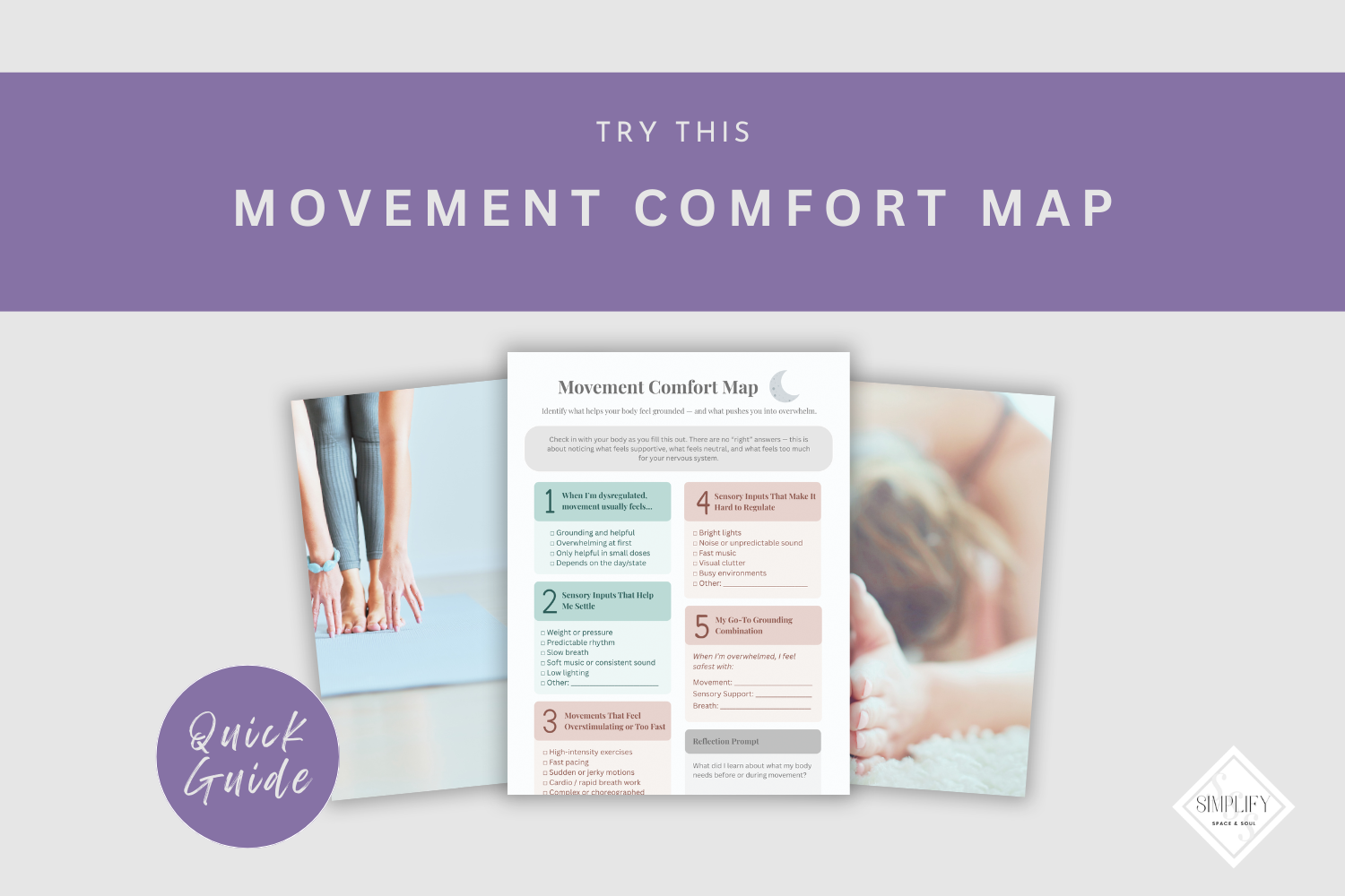 Movement Comfort Map – Nervous System Worksheet