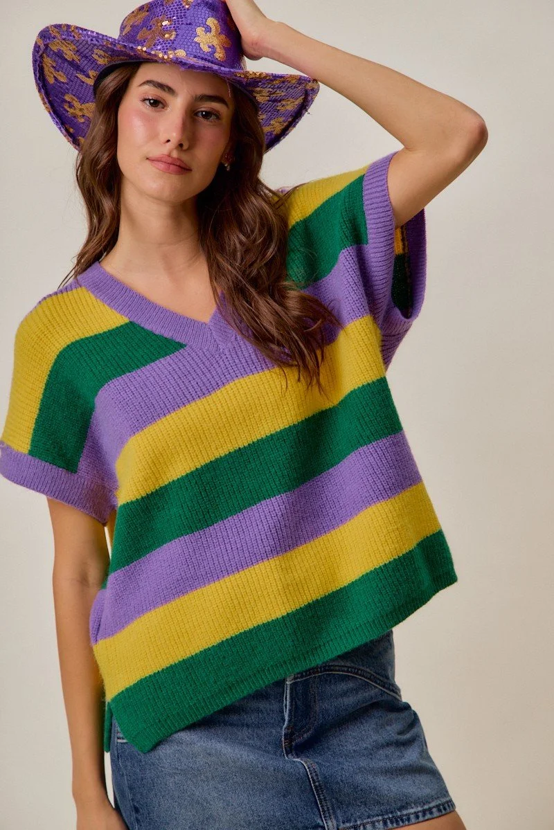 SOMESOMEMardiGrasLooseFitVNeckStripeSweaterTop7.jpg