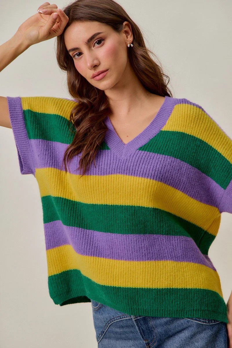 SOMESOMEMardiGrasLooseFitVNeckStripeSweaterTop2.jpg