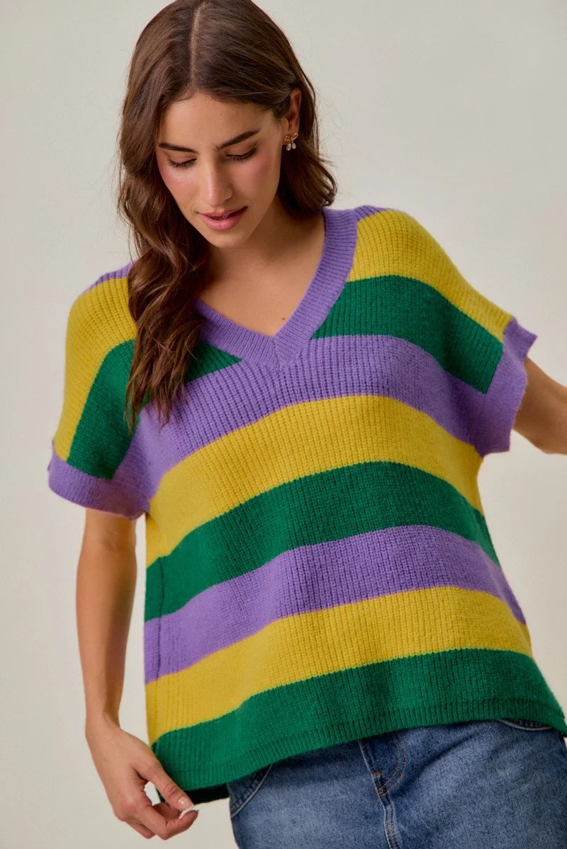 SOMESOMEMardiGrasLooseFitVNeckStripeSweaterTop11.jpg