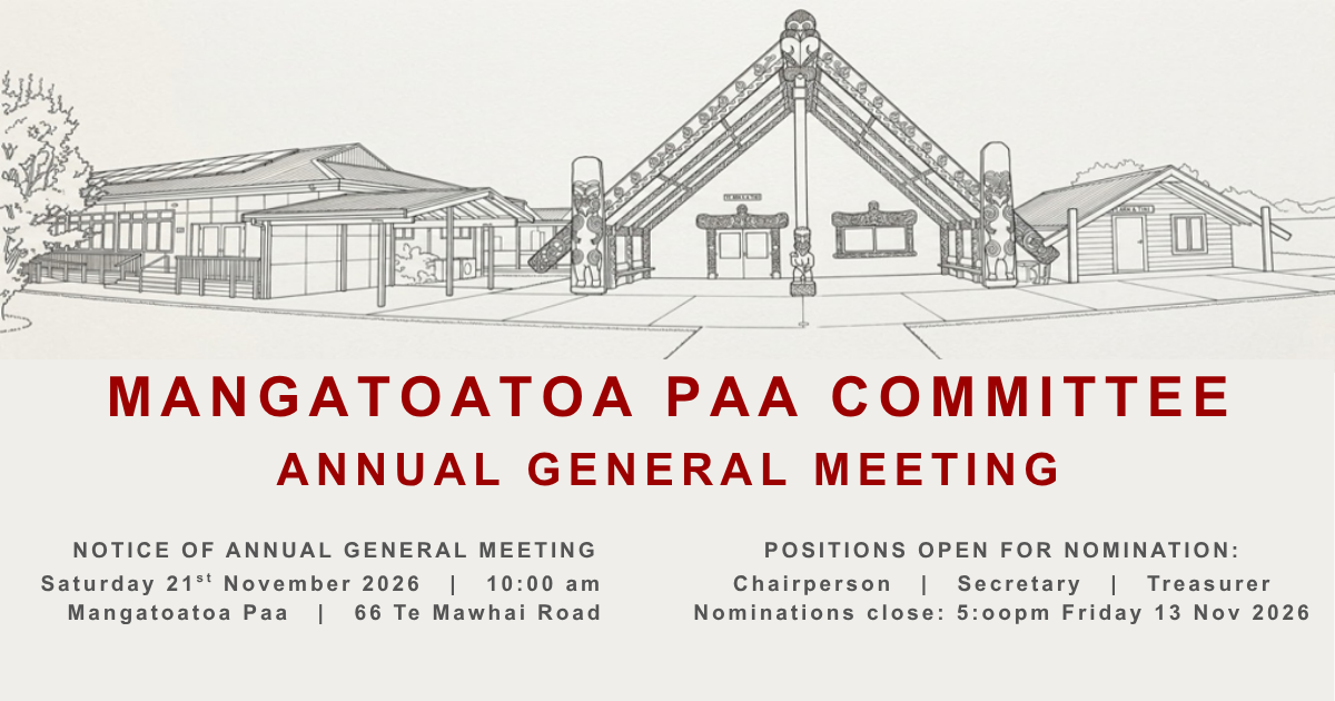 Mangatoatoa Paa Committee AGM