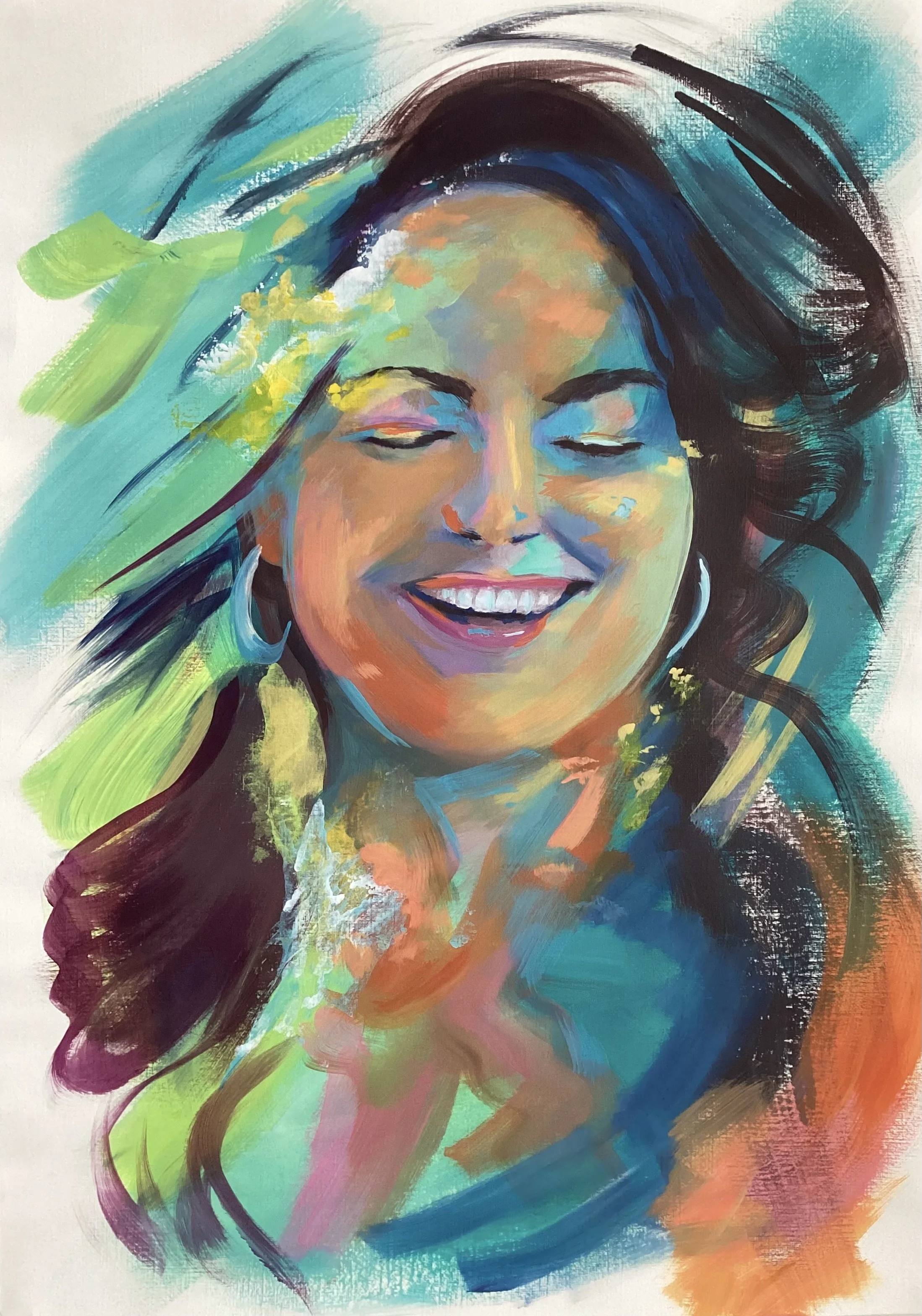 Happy Sketch Acrylic on paper