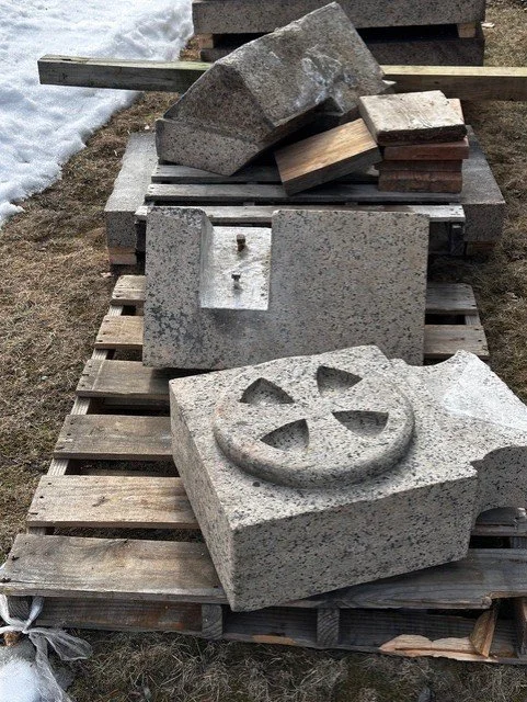 Parapet stones removed from the entrance wall.jpeg