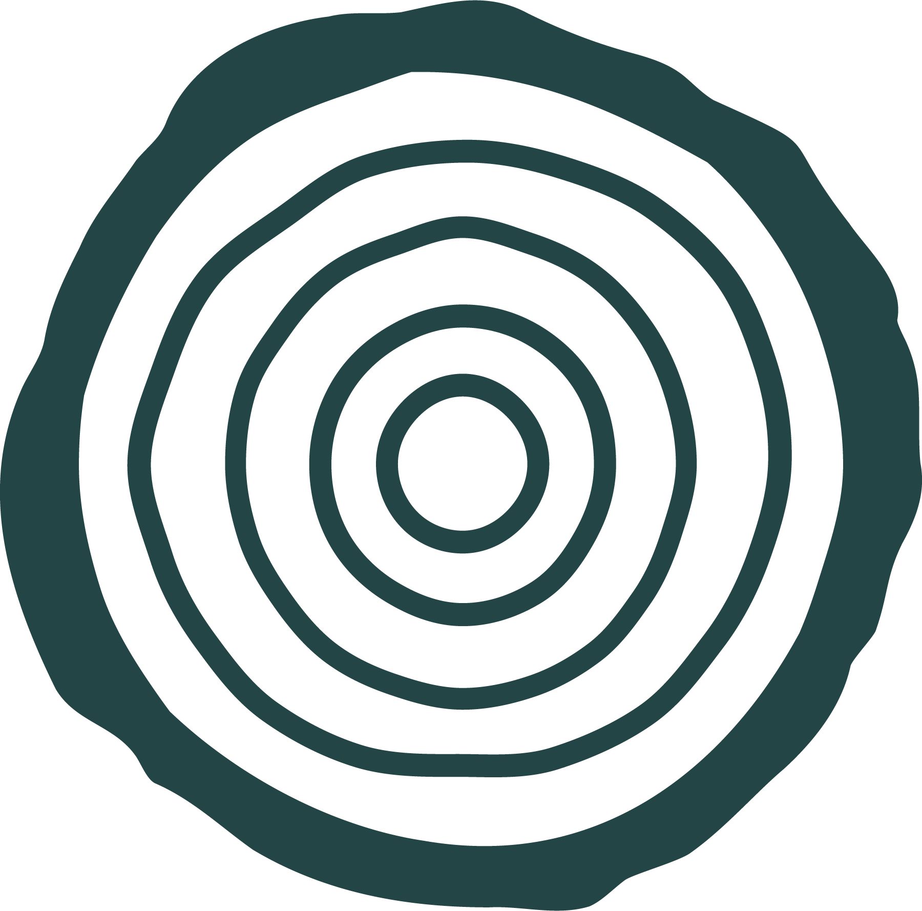 Close-up of a radio wave signal pattern with concentric circles and irregular lines on a black background.