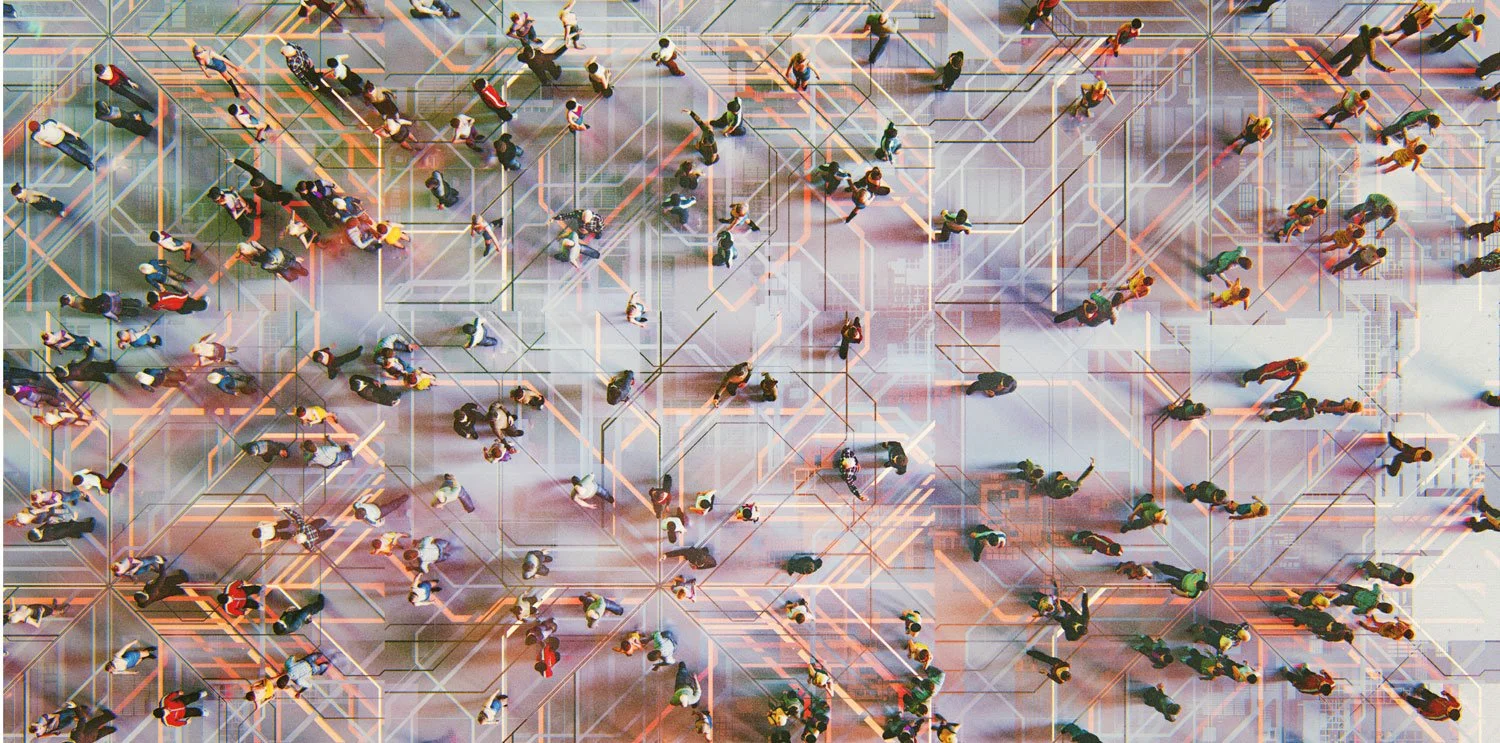 People from bird eye view