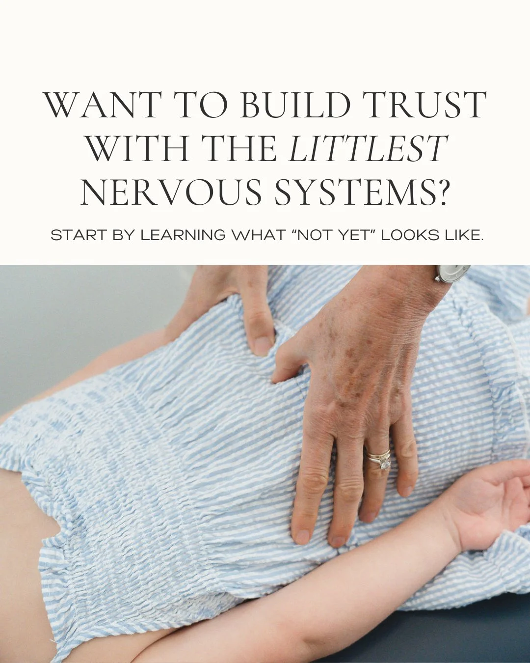 The most powerful adjustments often begin with observation, not action.⁠
⁠
If a baby flinches when touched, arches in your arms, or avoids eye contact they may not be ready yet. And that&rsquo;s okay.⁠
⁠
Trust is built when we listen before we lead. 