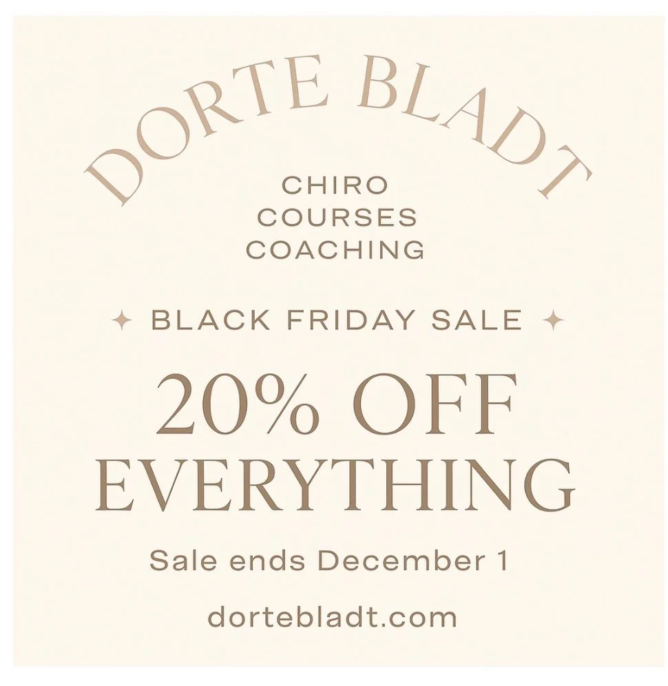 Kids and families deserve chiropractors who feel skilled, confident and supported. 
This Black Friday, every course, membership, masterclass and coaching program I offer is 20% off &mdash; because your growth matters.
If you&rsquo;ve wanted to expand