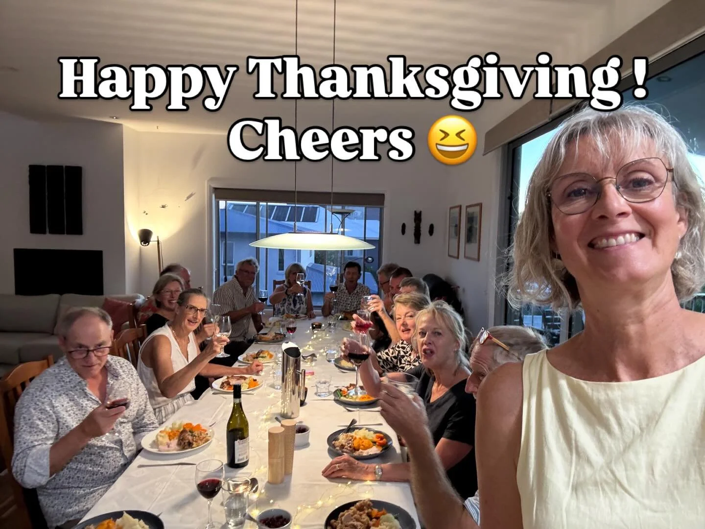 The old timers celebrate another hot Turkey Day. Yum 🤤.