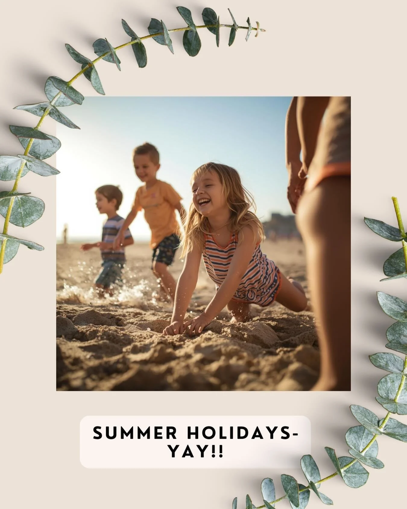 Enjoy this precious time of space and fun 🤩  #chiropracticcareforkids #childrenschiropractic #summerholidays #beachtime☀️