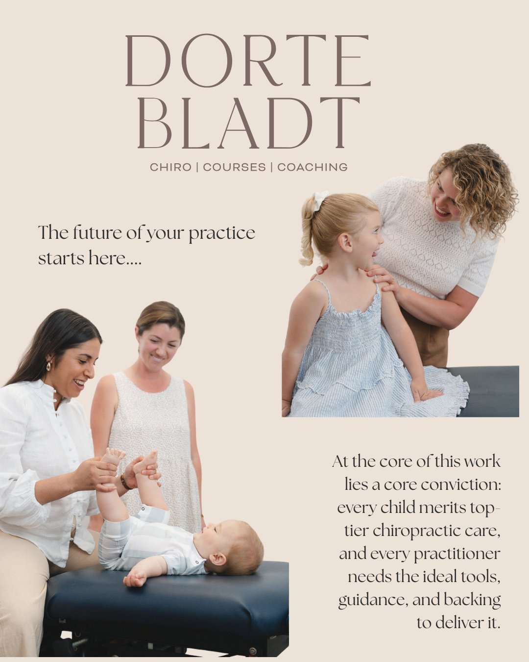 The future of chiropractic belongs to those who choose to care for children.⁠
⁠
If you feel called to support babies, toddlers and growing families - this is your path.⁠
⁠
Learning to work with children isn&rsquo;t just about lighter techniques. It&r