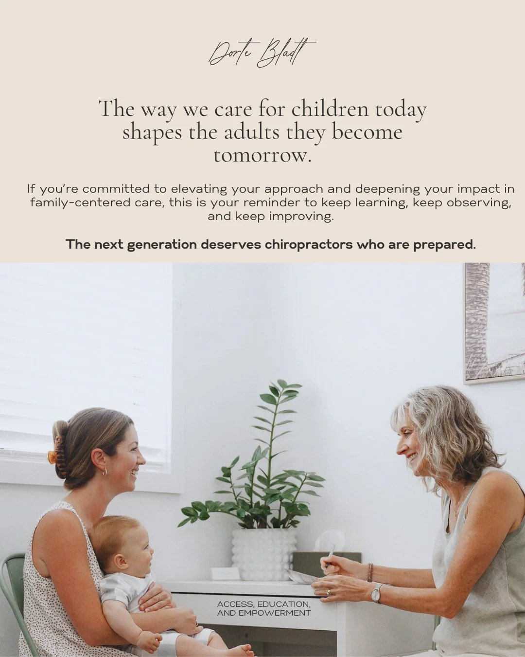 The way we care for children today shapes the adults they become tomorrow. 🌱⁠
⁠
In a child-focused chiropractic practice, every gentle adjustment supports calmer nervous systems and stronger foundations for lifelong health.⁠
​⁠
If you're a chiroprac