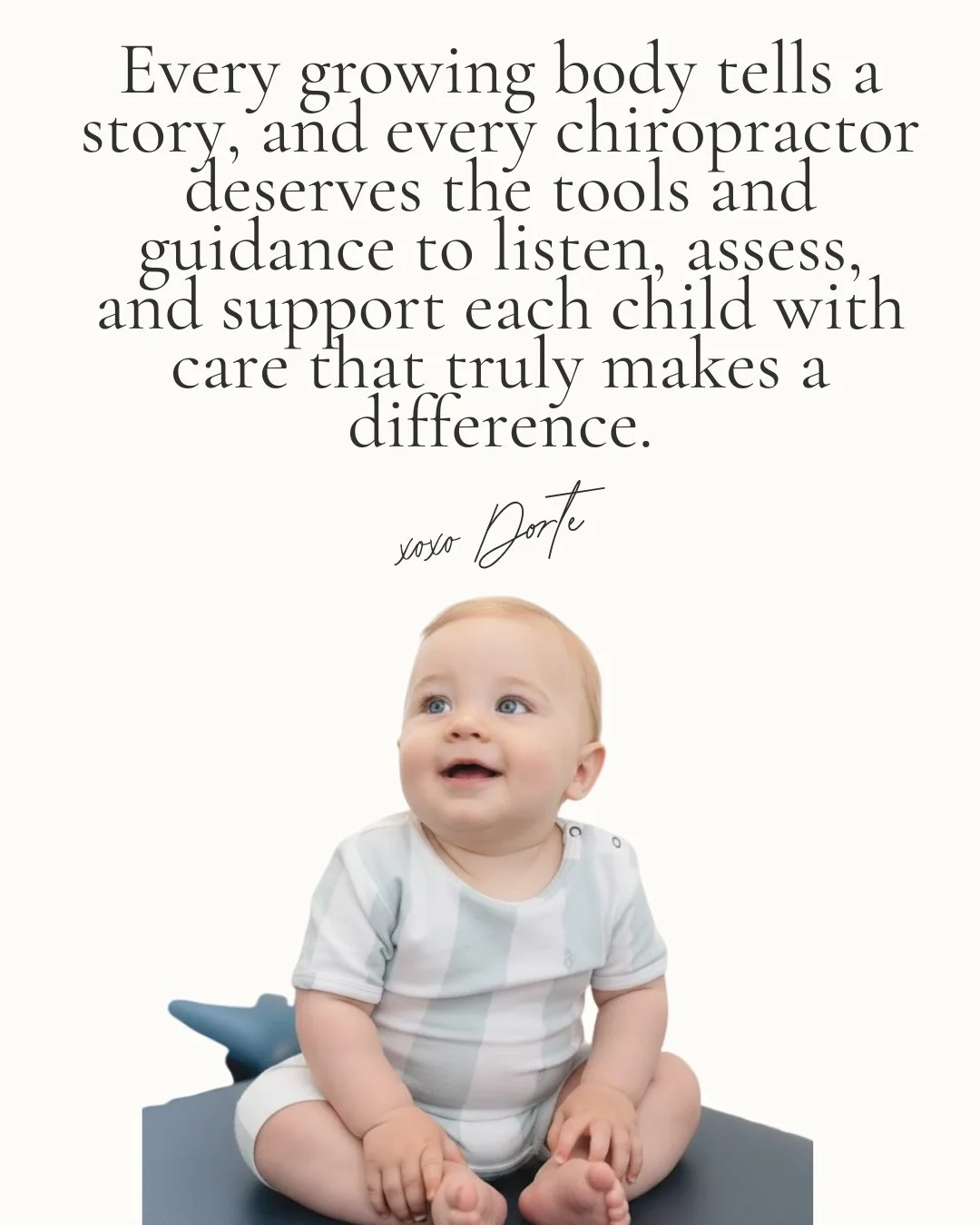 Every growing body has a story, and as chiropractors, we&rsquo;re here to listen.⁠
If you&rsquo;re ready to feel more confident assessing and caring for little ones in your practice, this is your sign to start elevating your skills.⁠
⁠
Doors are open