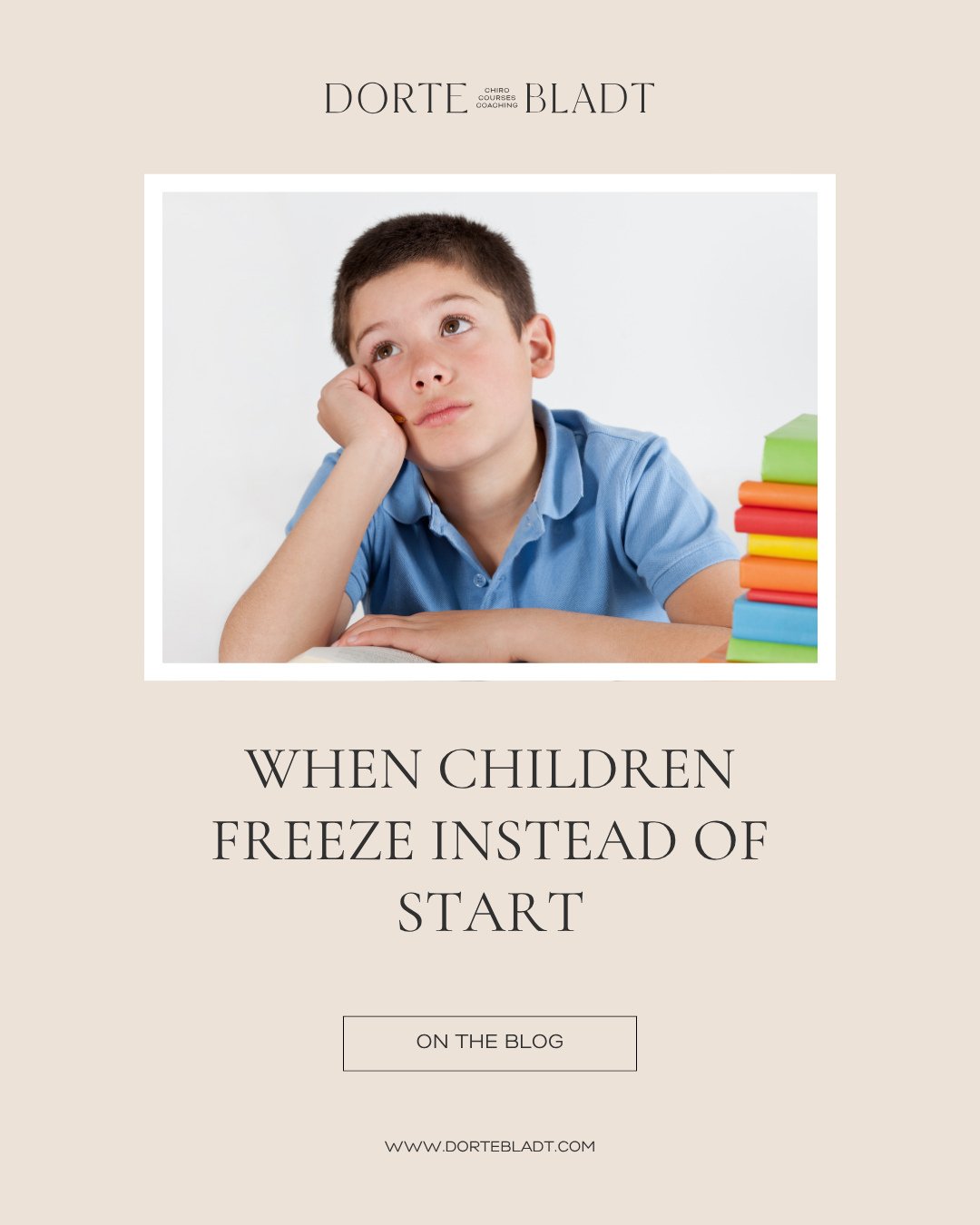 When kids freeze instead of start, it&rsquo;s not always laziness &mdash; it may be a nervous system response.⁠
Procrastination can often reflect overwhelm, anxiety, or shutdown rather than disobedience. Understanding this helps us support children w