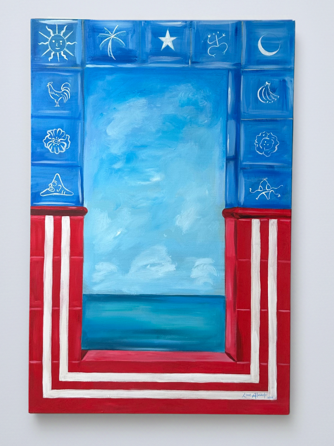 Ventana Puertorriqueña (2026) Acrilico sobre canvas 