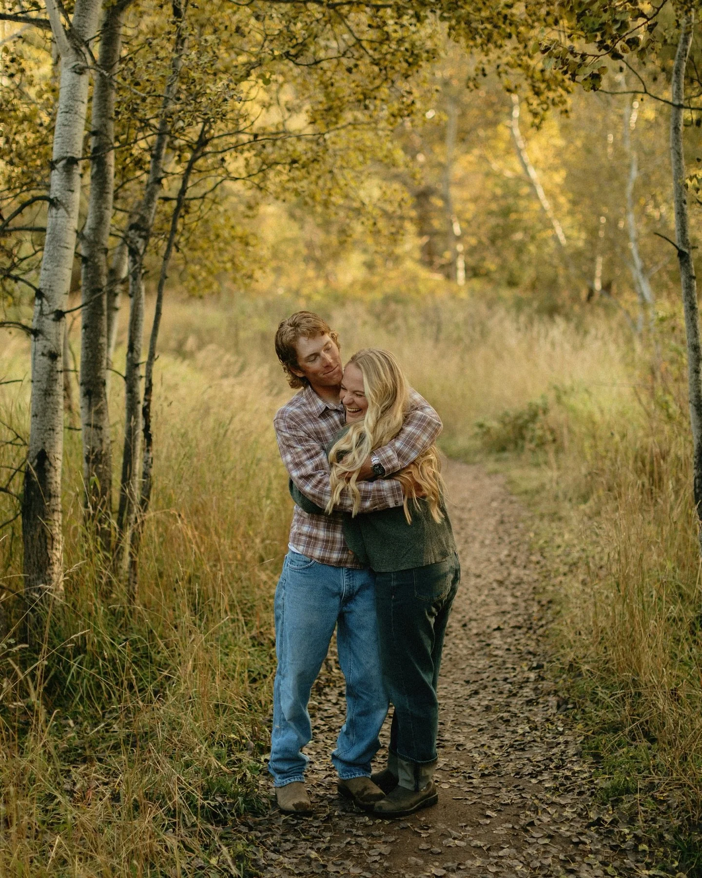 Hannah & Sam early September under the aspens. Cheers to love! I am so happy for you both๐ฅน