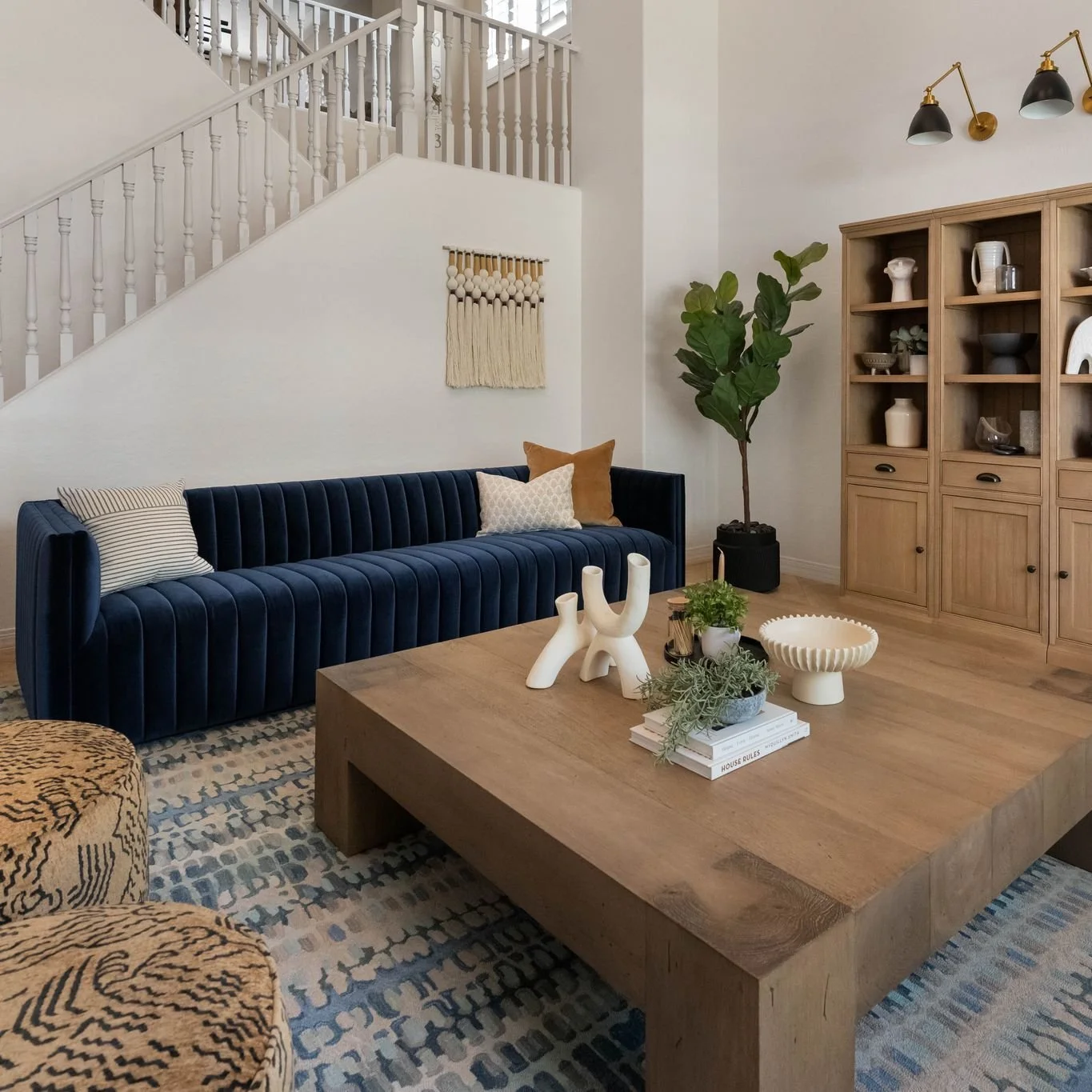 Introducing the Carmalita Project Living Room. 🤍

Designed with the intent to be lived in, but bold enough to make a statement.

Which detail are you most drawn to? The deep navy velvet, the warm oak, or something else? Let me know in the comments b
