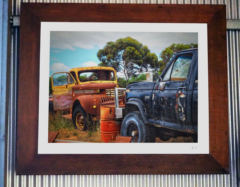 Head-On-1948-Military-Chev-&-F100-Dark-Stained-Oak-Frame.jpg