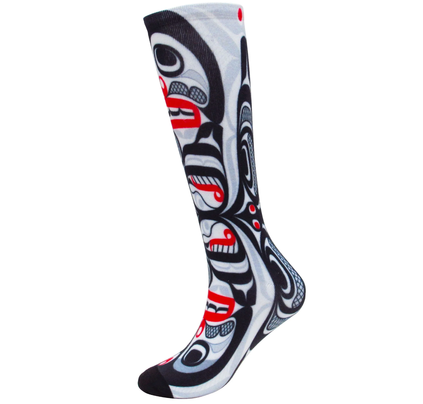 Killer Whale Crosshatch Art Socks