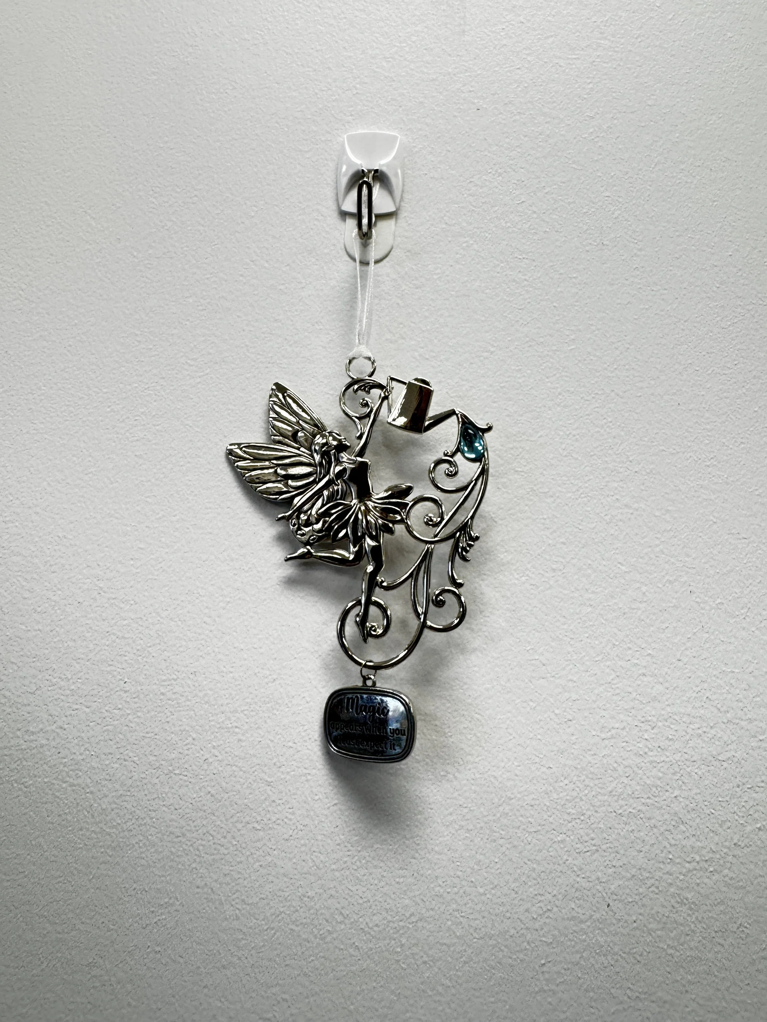 Fairy Ornament with Saying - Light Blue Charm