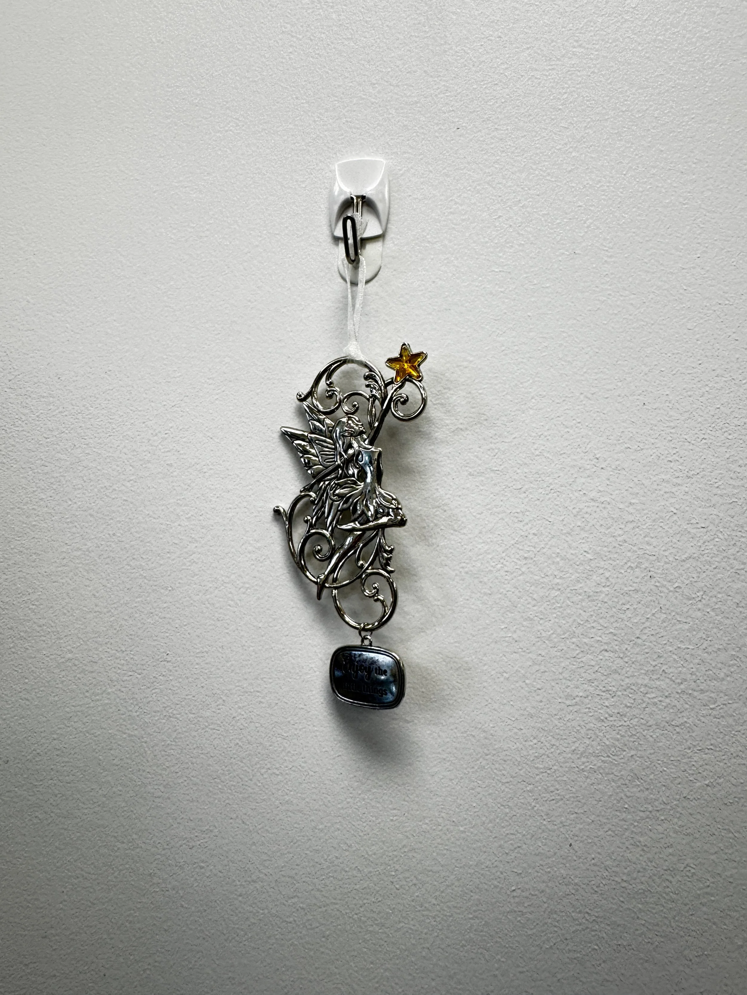 Fairy Ornament with Saying - Yellow Charm