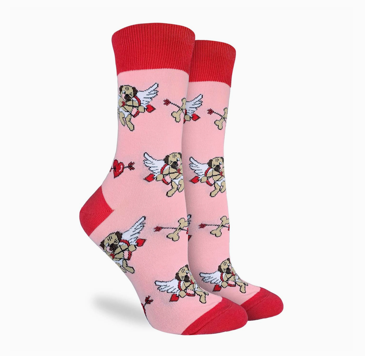 Valentine's Day Cupid Pugs Socks