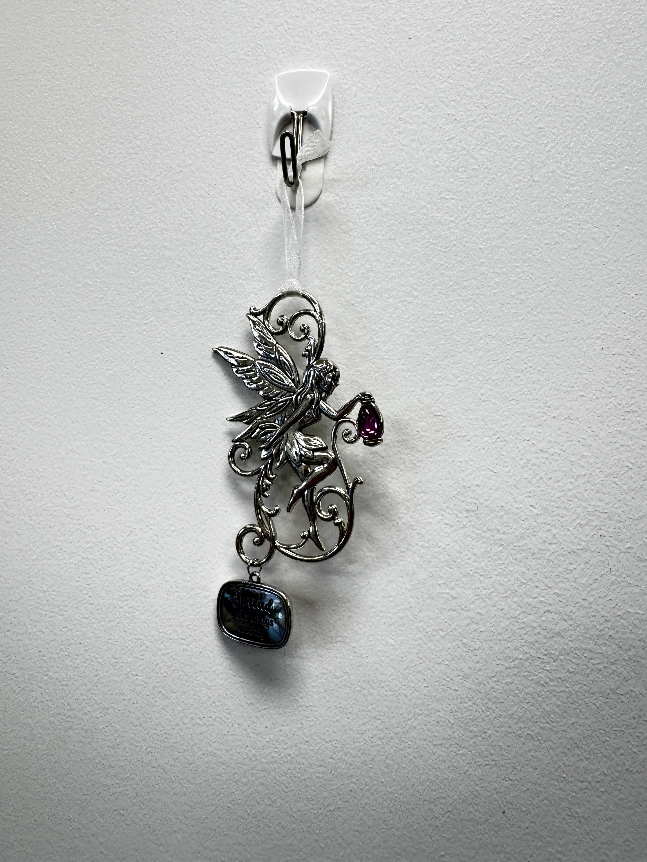 Fairy Ornament with Saying - Purple Charm