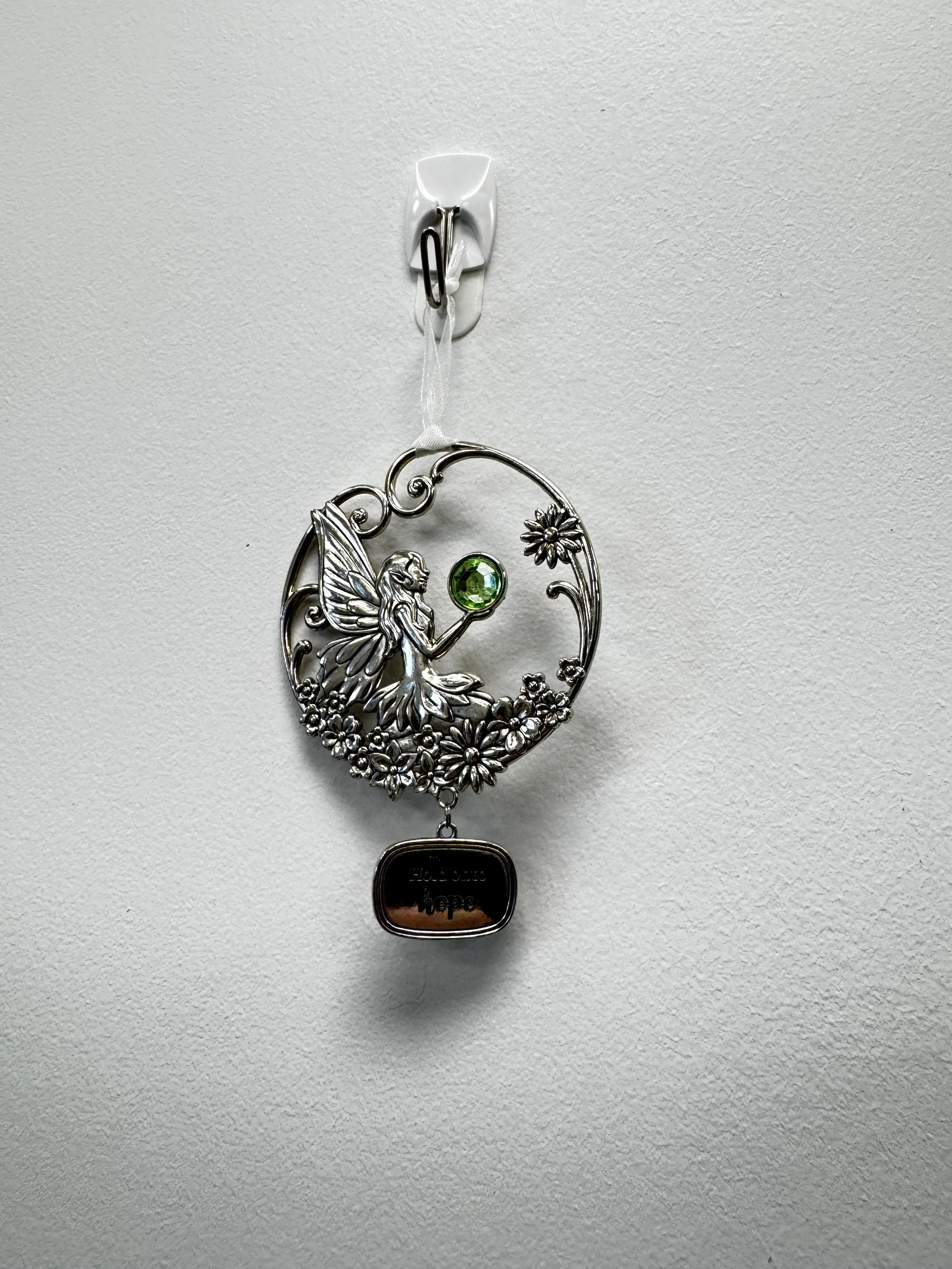 Fairy Ornament with Saying - Green Charm