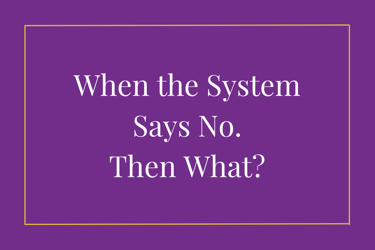 When the System Says No, Then What?