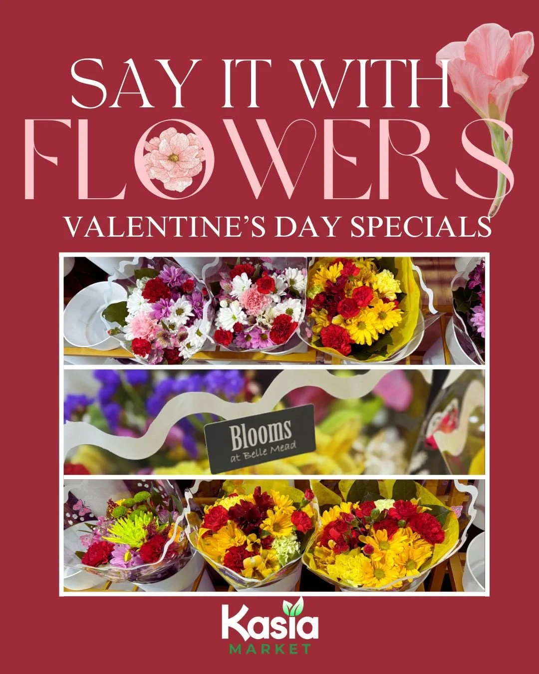 Love is in the air at Kasia Market 💕

Celebrate Valentine&rsquo;s Day with a beautiful flower bouquet 💐&mdash; perfect for someone special, or just for yourself (because self-love counts too) 🌹💚)
#valentinesday #valentines #flower #flowerbouquets