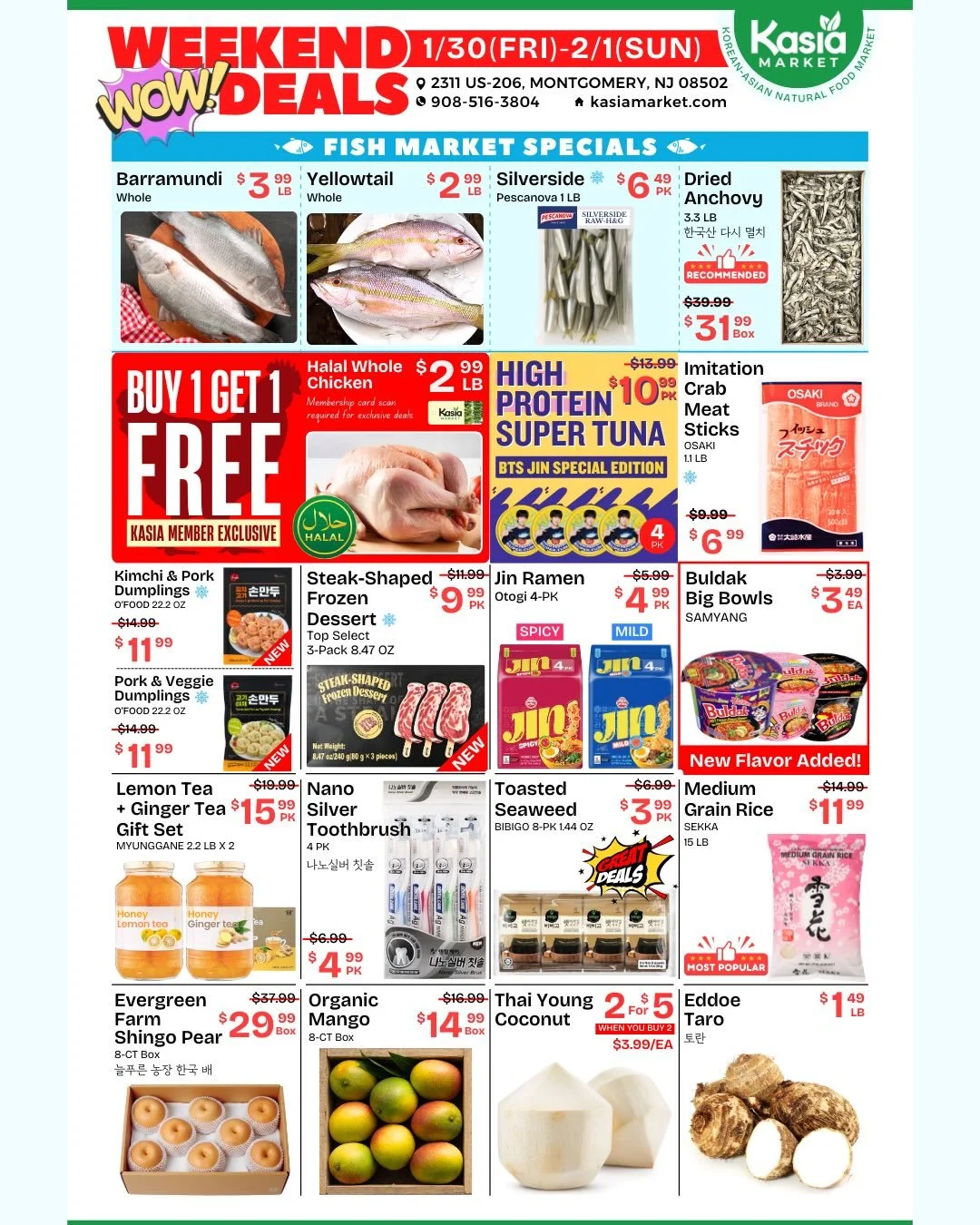 BOGO Free Whole Halal Chicken!
Shabu Shabu meat special for chilly night dinners!
Weekend Wow Deals&mdash;happening now!
❄️ Cold outside? Warm up with our deals!
#shabushabu #chicken #bogo #kasiamarket