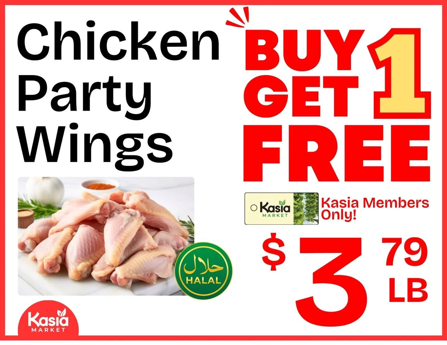 🏈 Super Bowl Sunday Special!
Halal Chicken Party Wings
BOGO FREE 🍗
Starts today!
Stock up for the game!
While supplies last!