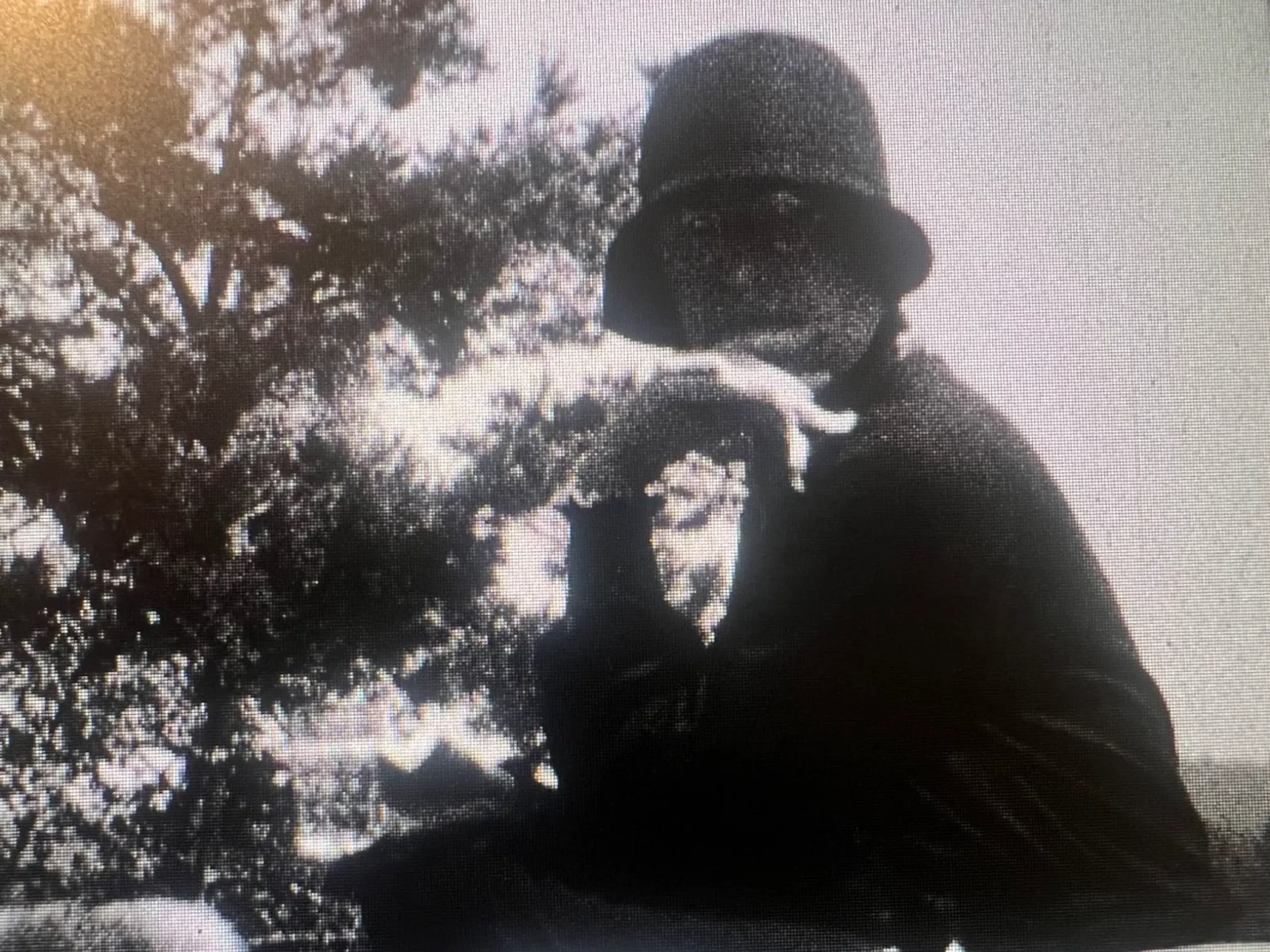 Helen Stein Johnson wearing a flapper hat.