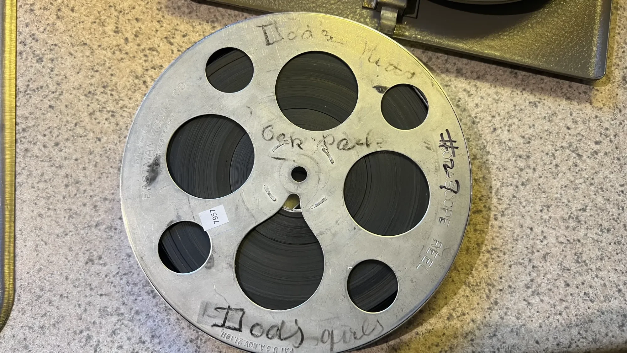 A top view of one of Helen's film roles. Her handwriting is visible.