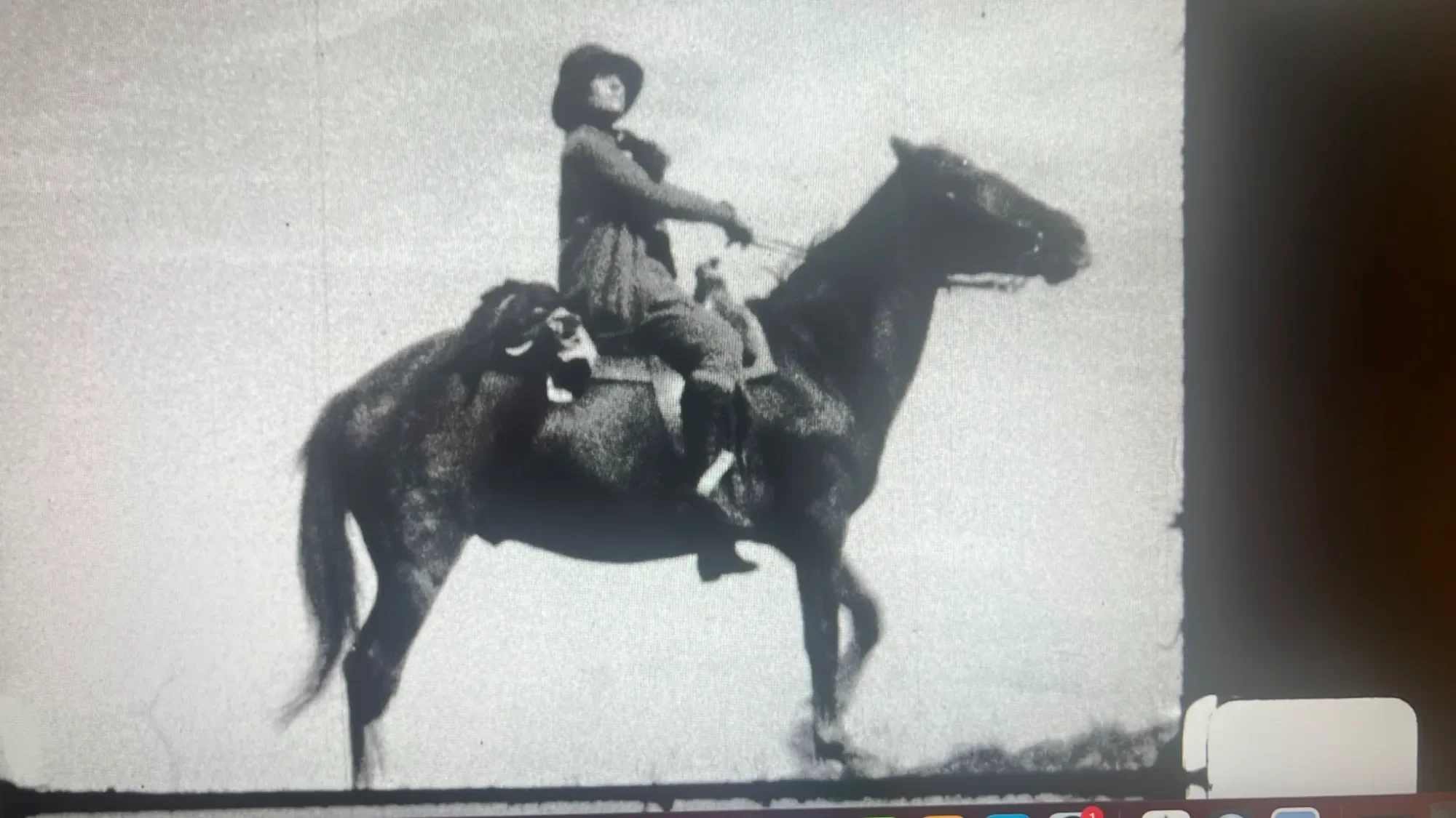 Helen Stein Johnson on horseback.