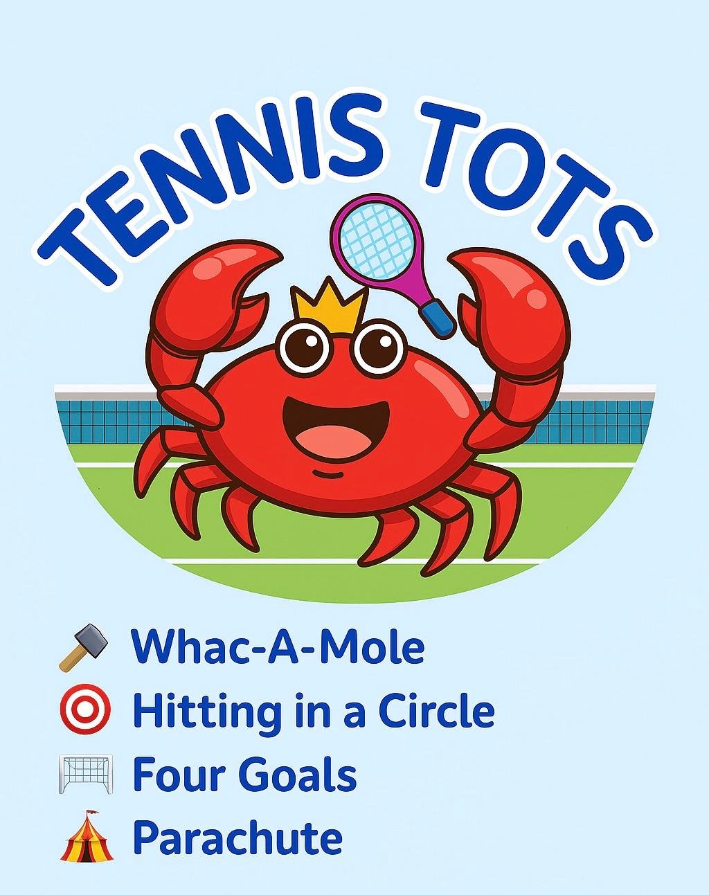 WEEK 3 – TENNIS TOTS LESSON PLAN 🦀👶