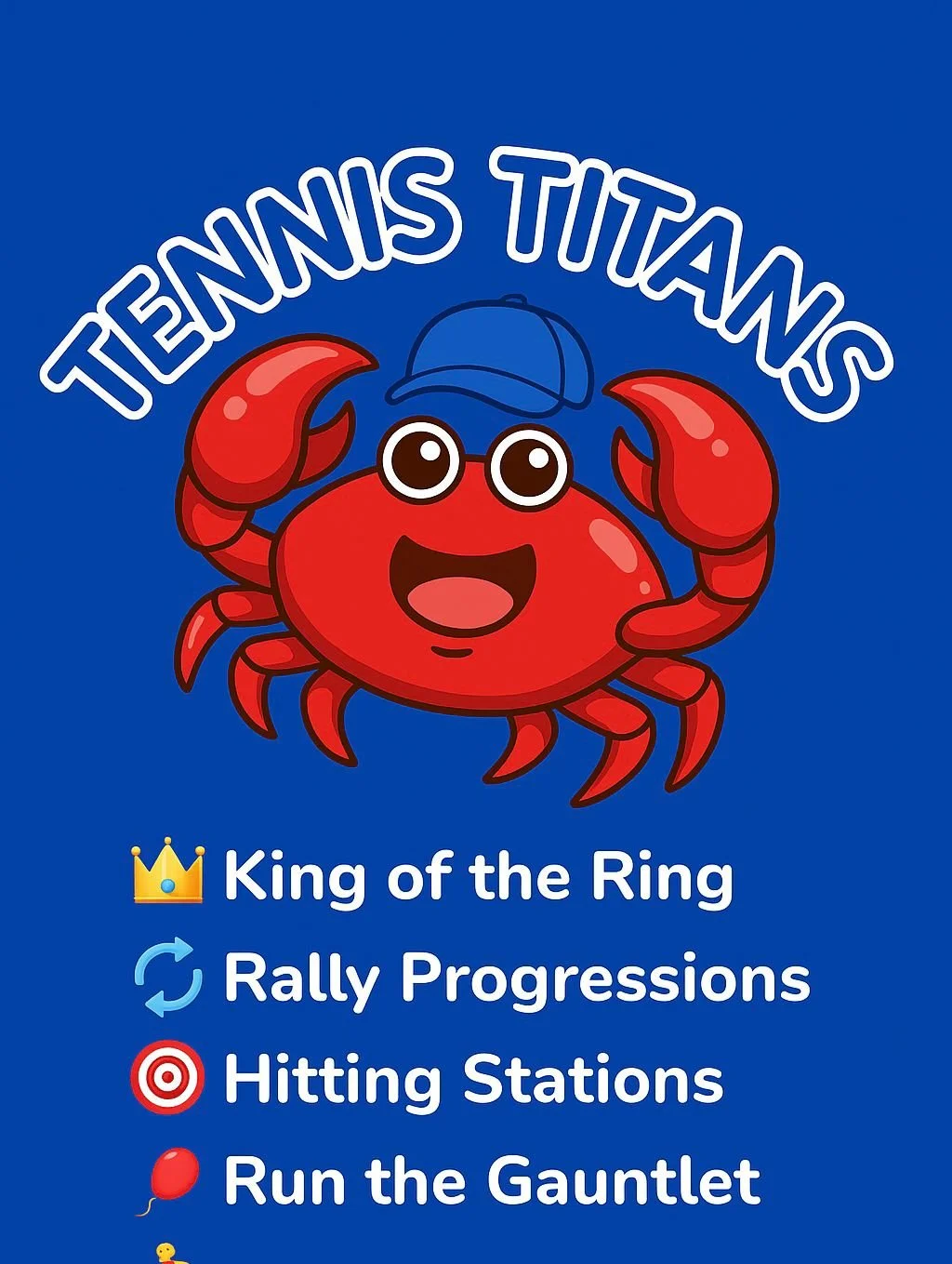 WEEK 5 – TENNIS TITANS LESSON PLAN 🦀🔱 