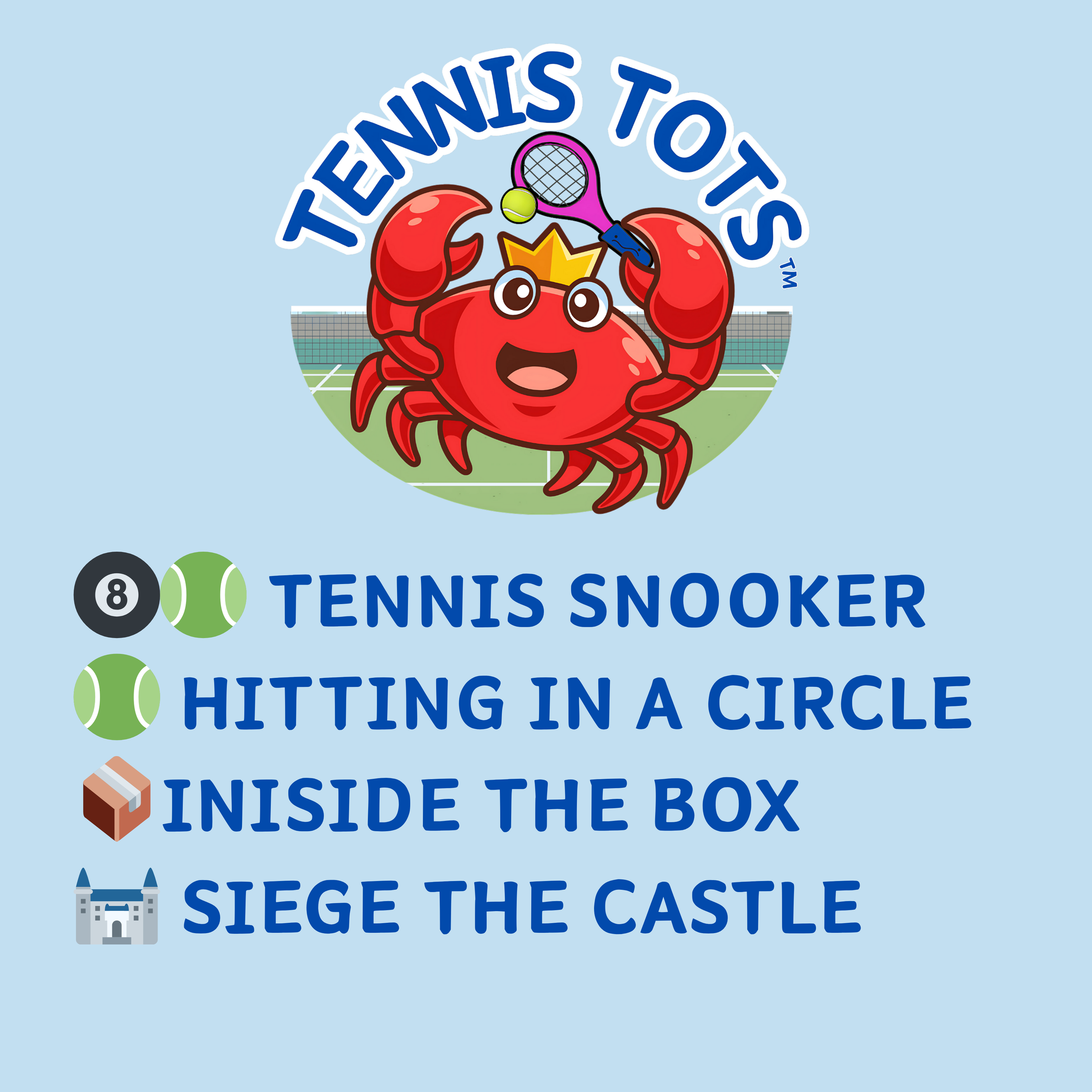 WEEK 6 – TENNIS TOTS LESSON PLAN 🦀👶