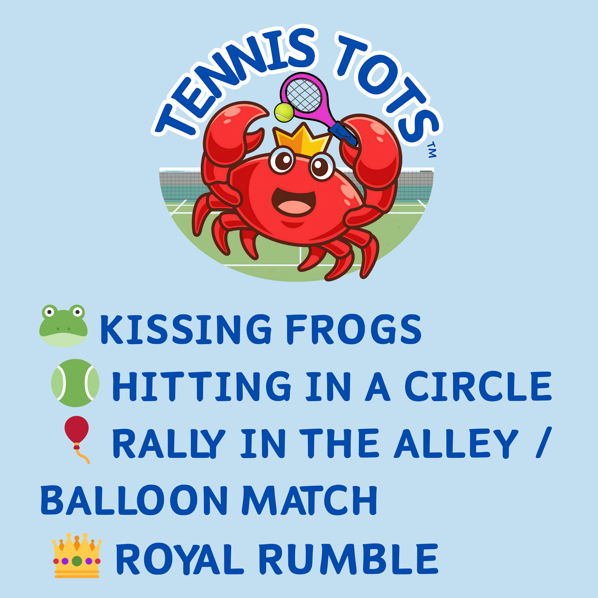 🦀🎾👶 Tennis Tots – Week 3, Term 2