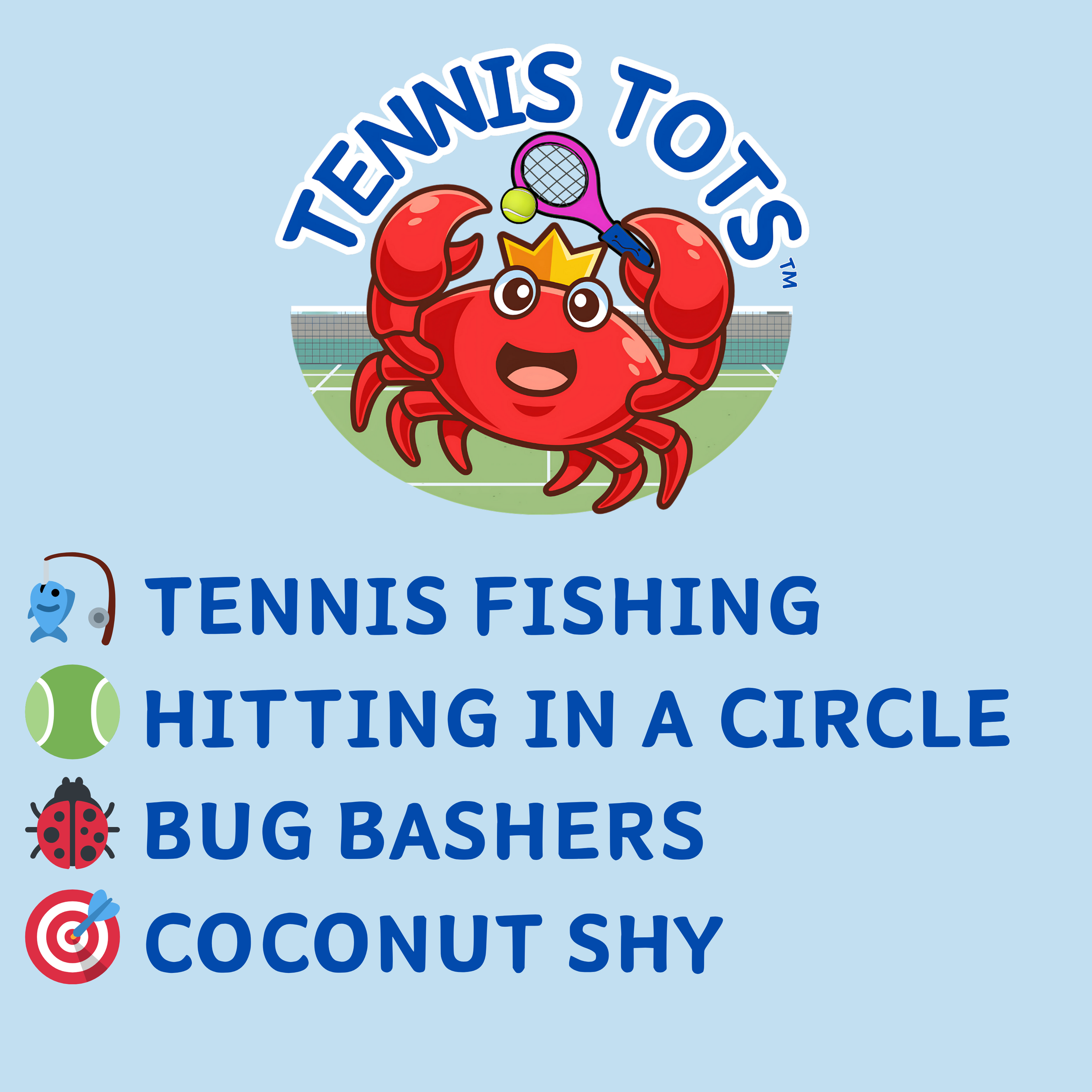 WEEK 1 - TENNIS TOTS LESSON PLAN 🦀👶