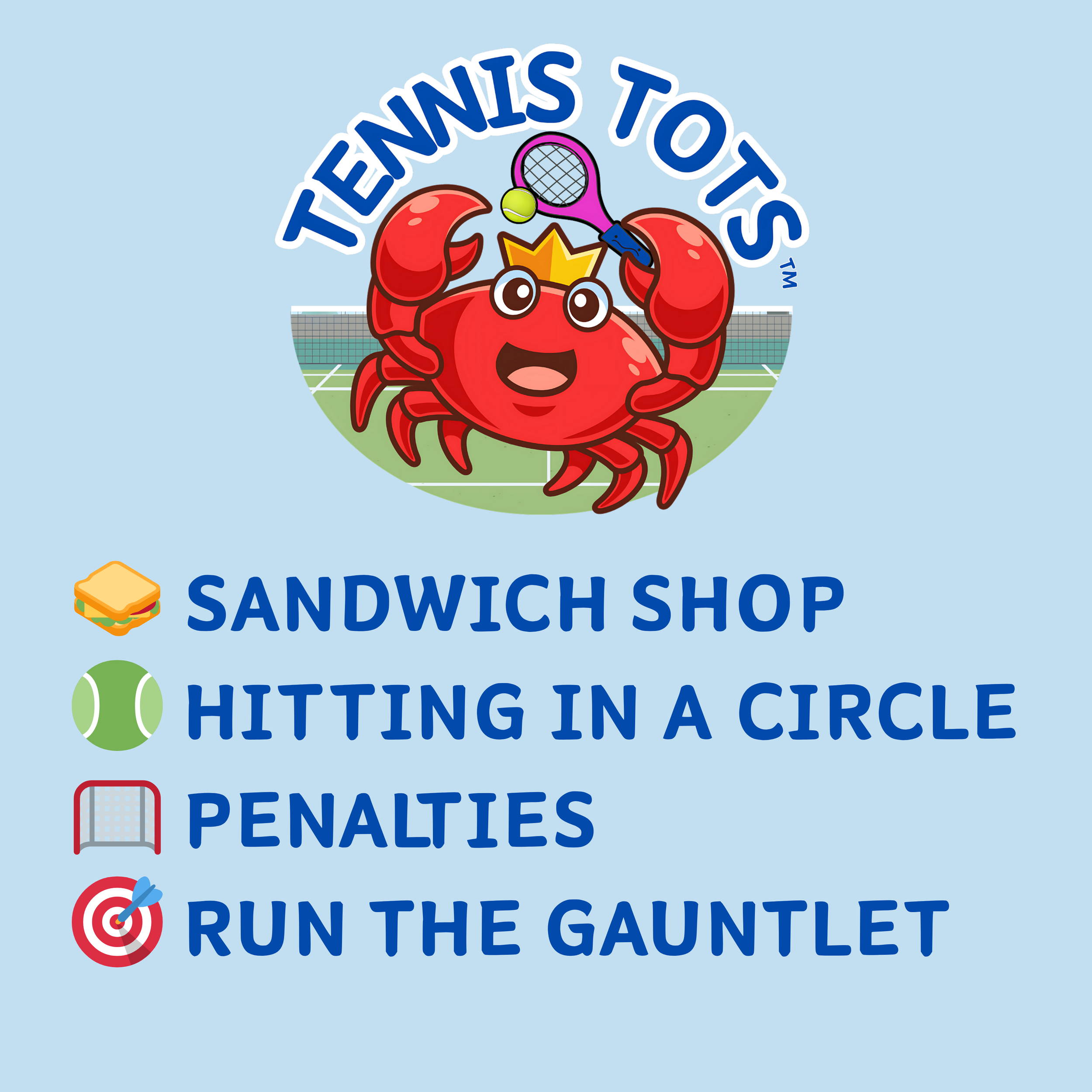 Tennis Tots — Week 1, Term 3 🦀👶